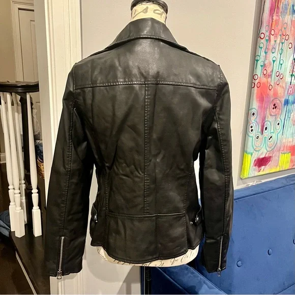 Lucky Brand Faux Leather Vegan Moto Jacket - Picture 3 of 16